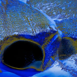 Chamonix glacier psychedelic fine art print OneArtPix